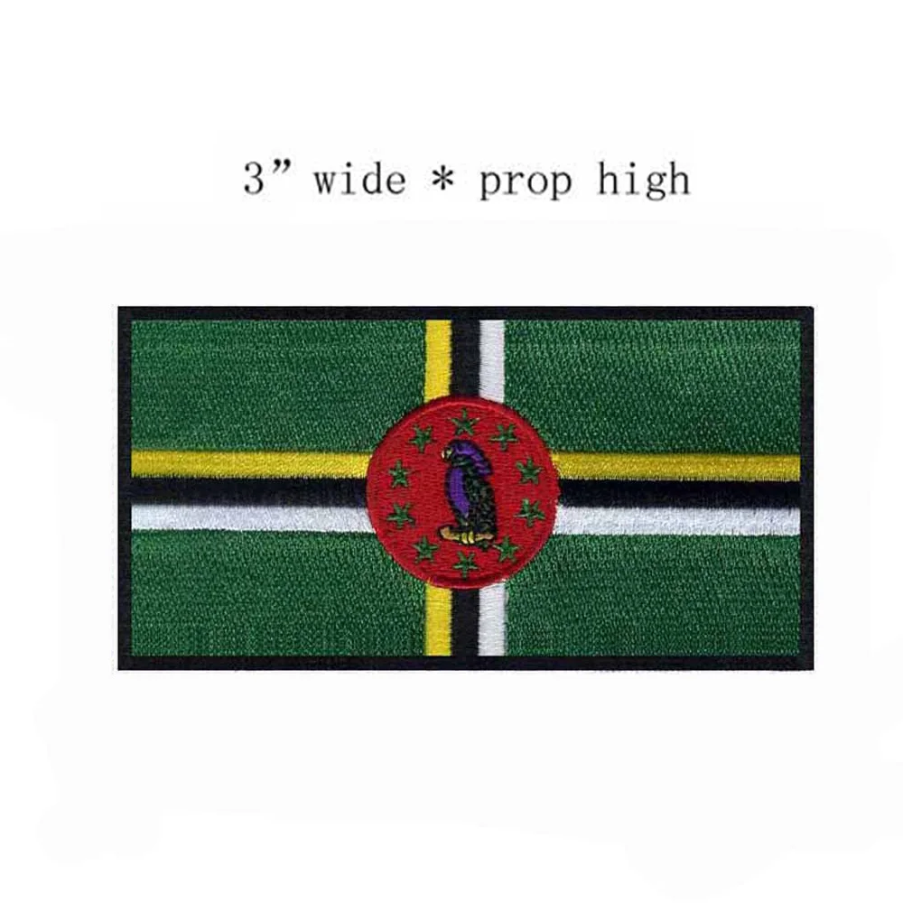 

Embroidery Flag Of Dominica 3" Wide /Jacket Back Patches/Clothes Accessories
