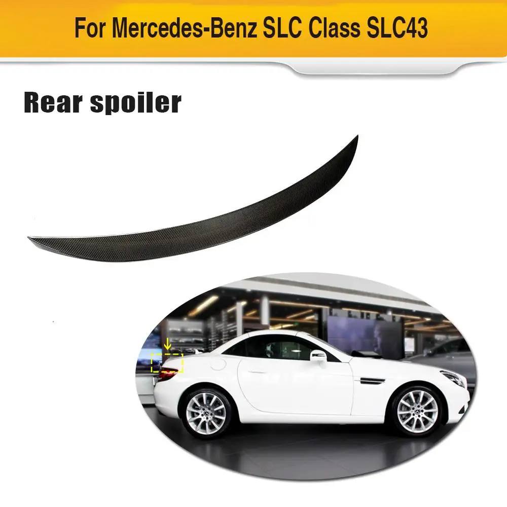 

Car Rear Trunk Spoiler Wing For Mercedes-Benz SLC Class 2016 - 2020 Carbon Fiber Rear Trunk Boot Lip Wing Spoiler