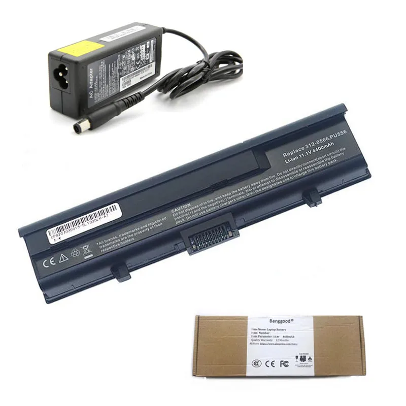 4400mAh лаптоп с Батарея + 19 5 V 3.34A AC Зарядное устройство для Dell XPS 1330 M1330 Inspiron 1318 PU556 WR050
