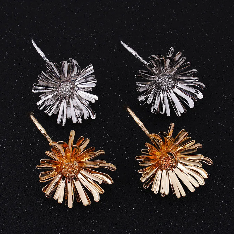 Unew европейские и американские преувеличенные металлические серьги с большим