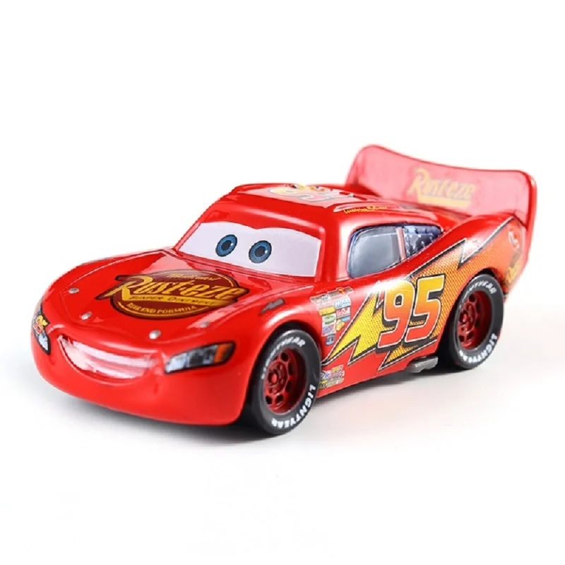 Disney Pixar No.95 Lightning McQueen Cars 2 3 Mater Jackson Storm Ramirez 1:55 Diecast Vehicle Metal Alloy Boy Kid Toy Xmas Gift images - 6