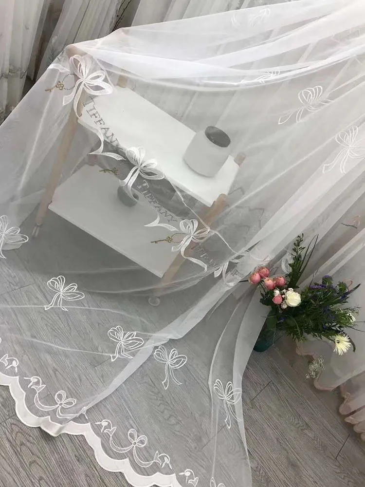 Специальное предложение новые занавески в европейском стиле тюль с бантом и