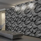 Современная Абстрактная Геометрическая настенная бумага 3D трехмерные металлические пластины креативная фотобумага s для спальни настенная 3D