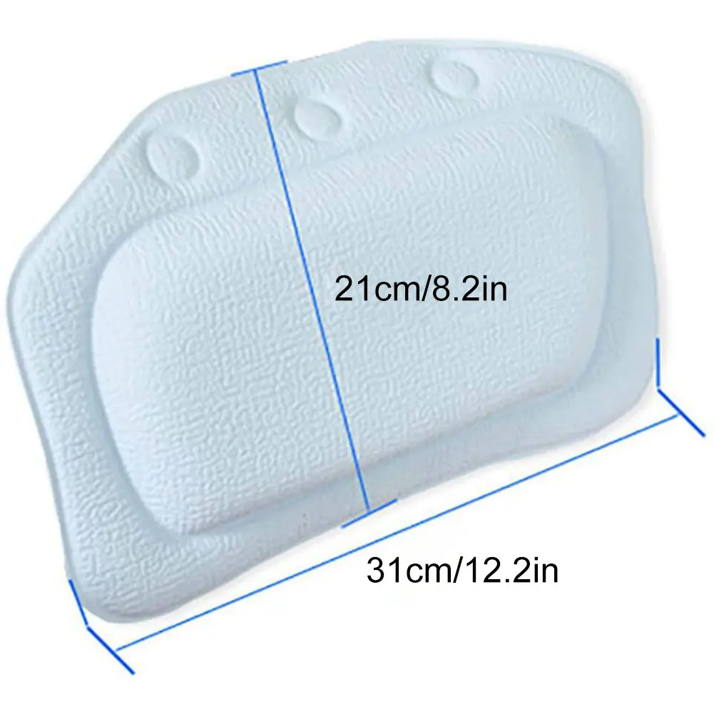 

Bathtub Soft Bath Pillow Sponge Relaxing Headrest Waterproof Cushion With Suction CupsBath Pillow With Suction Cups Spa Pillow