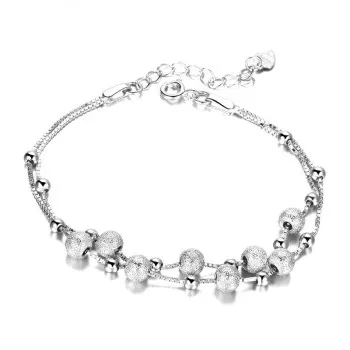 

Women's Multi-layer Frosted Rose Gold Transfer Bead Bracelet Bracelet Korean Jewelry Wholesale JSL097