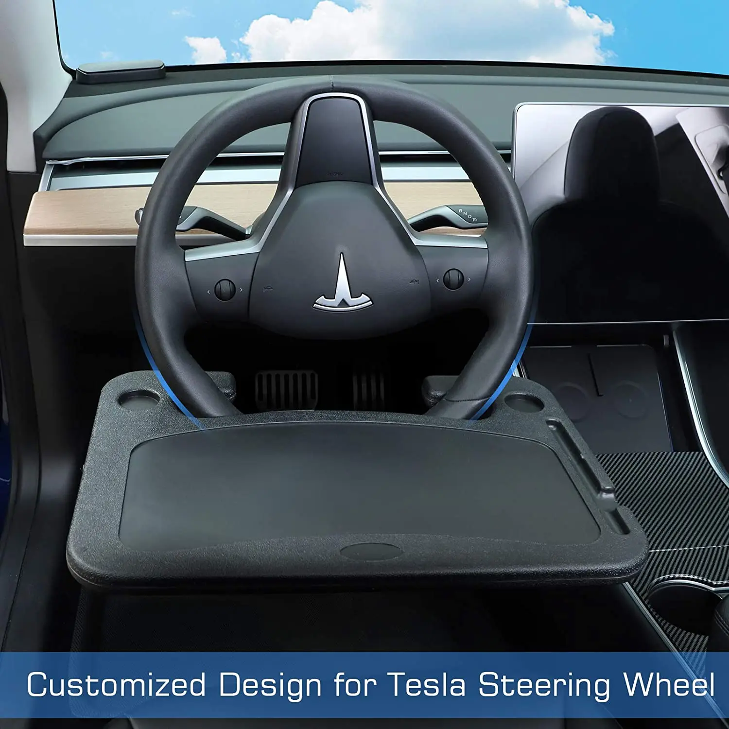 for tesla model 3 s x y car steering wheel holder tray laptop desk eat work food goods table writing bracket plate accessories free global shipping