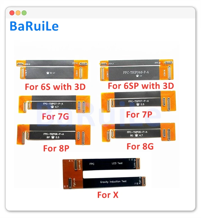 ЖК дисплей тестер BaRuiLe гибкий кабель для iPhone 5 5S 5C SE 4 6 6S 7 8 Plus X XS max XR сенсорный экран