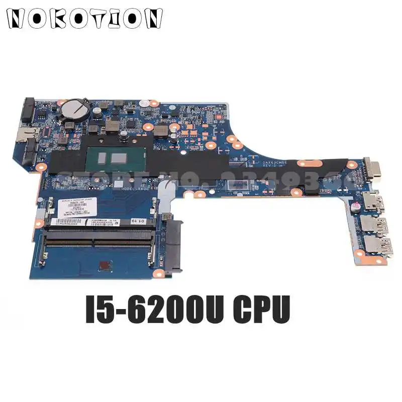 

NOKOTION For HP ProBook 450 G3 470 G3 Laptop Motherboard I5-6200U CPU 855672-601 855672-001 855672-501 DAX63CMB6C0 DAX63CMB6D1