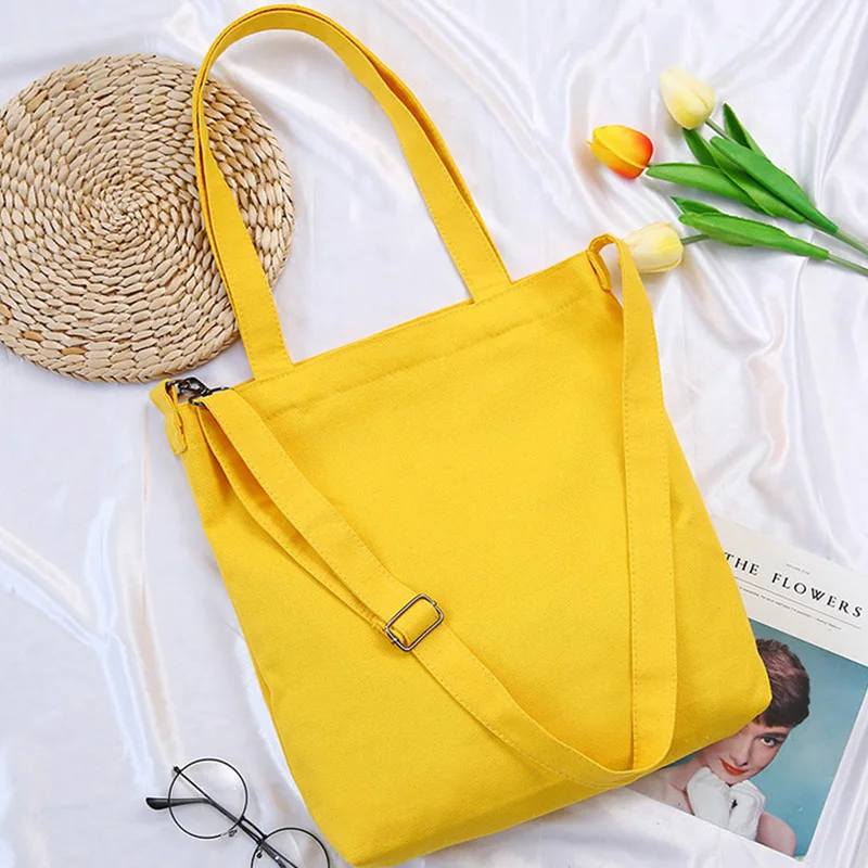 Хлопковая Холщовая Сумка сумки на заказ Корейская цветная сумка для покупок