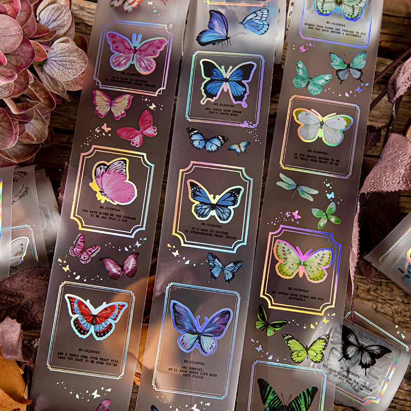 

Butterfly Dreamland PET Scrapbooking Diary Masking Tape Decorative Adhesive Tape Sticker Kawaii Stationery Supply