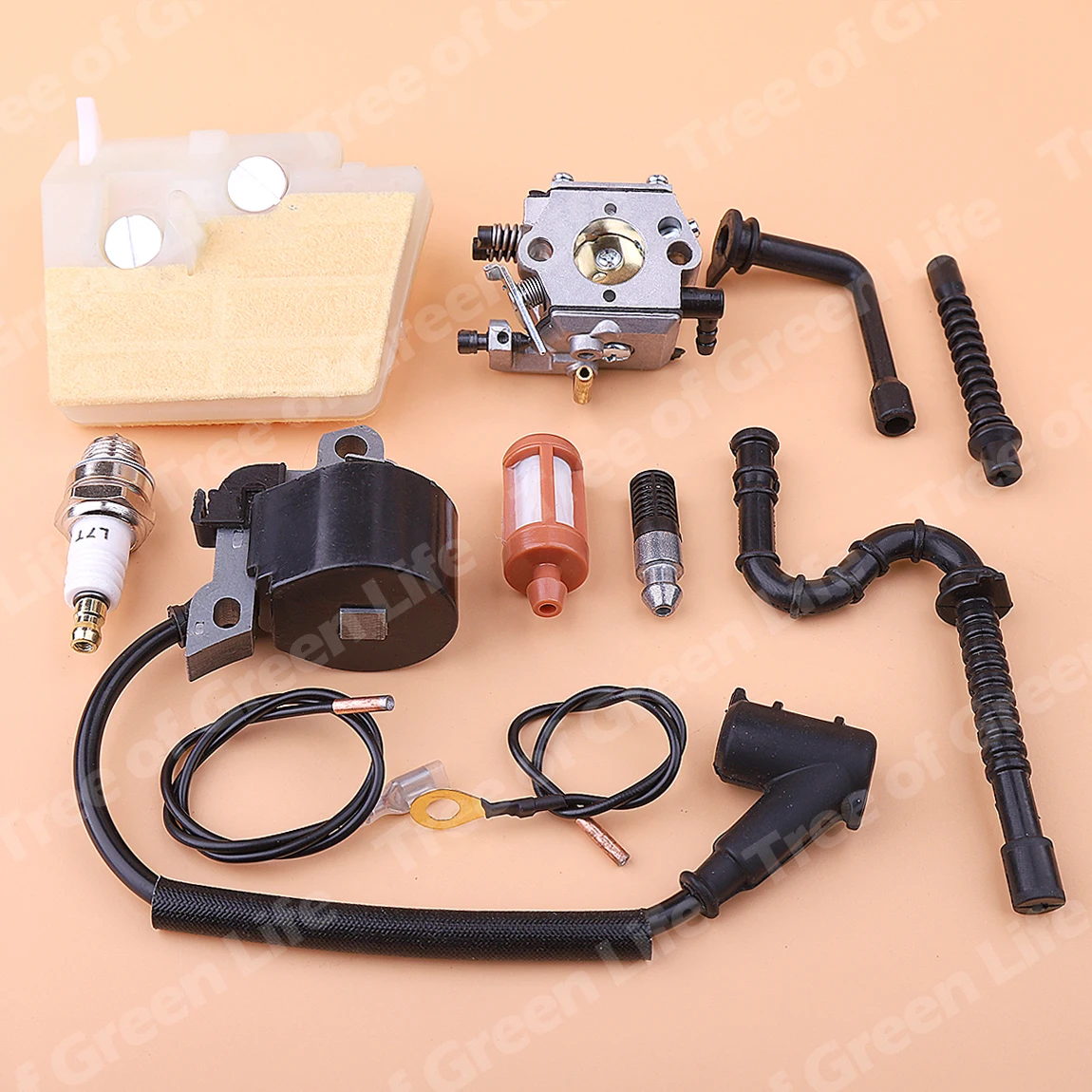 

Carburetor Ignition Coil For Stihl MS260 026 MS240 024 Air Fuel Oil Filter Impulse Line Spark Plug Kit Chainsaw Spare Part