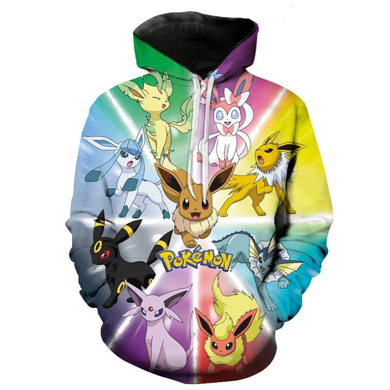 

2021 Fall Winter Games Pokemon Men Women Hoodie Long Sleeve 3d Printed Sweatshirt Kids Fashion Casual Cool Pullover Coat