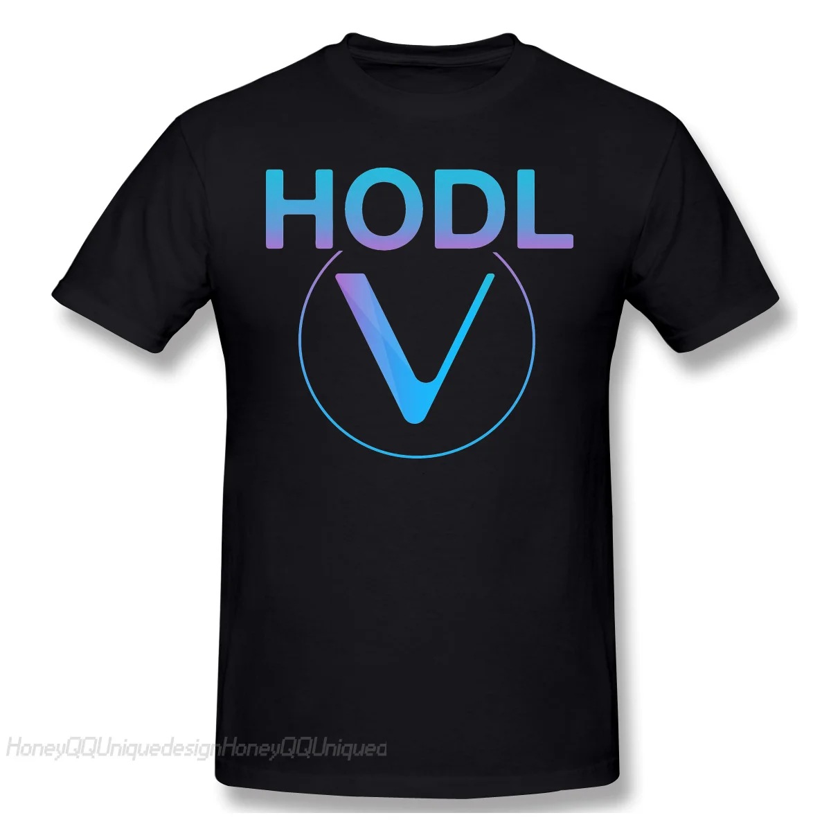 

VeChain Coin VET Cryptocurrency 2021 New Arrival TShirt VET HODL Unique Design Crewneck Cotton for Men Shirt