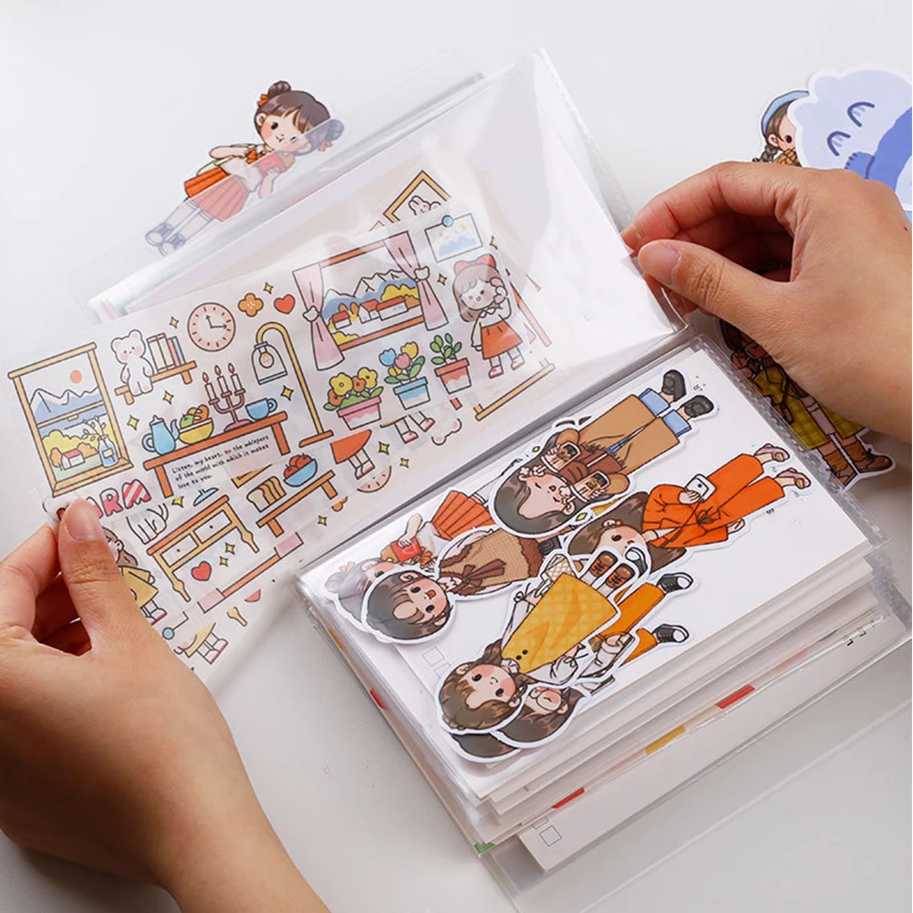 

40 Sheets A6 Translucent Home PP Stationery Supplies Bill Holder Practical Card Pocket Book Large Capacity Waterproof Portable