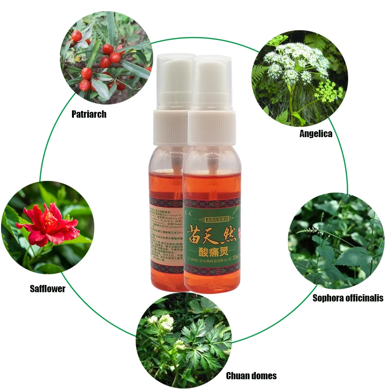 

5-10pcs Miao Tiantian Sutongling Pain Relief Spray Pure natural Chinese herbal formula to treat shoulder, hand, and back pain