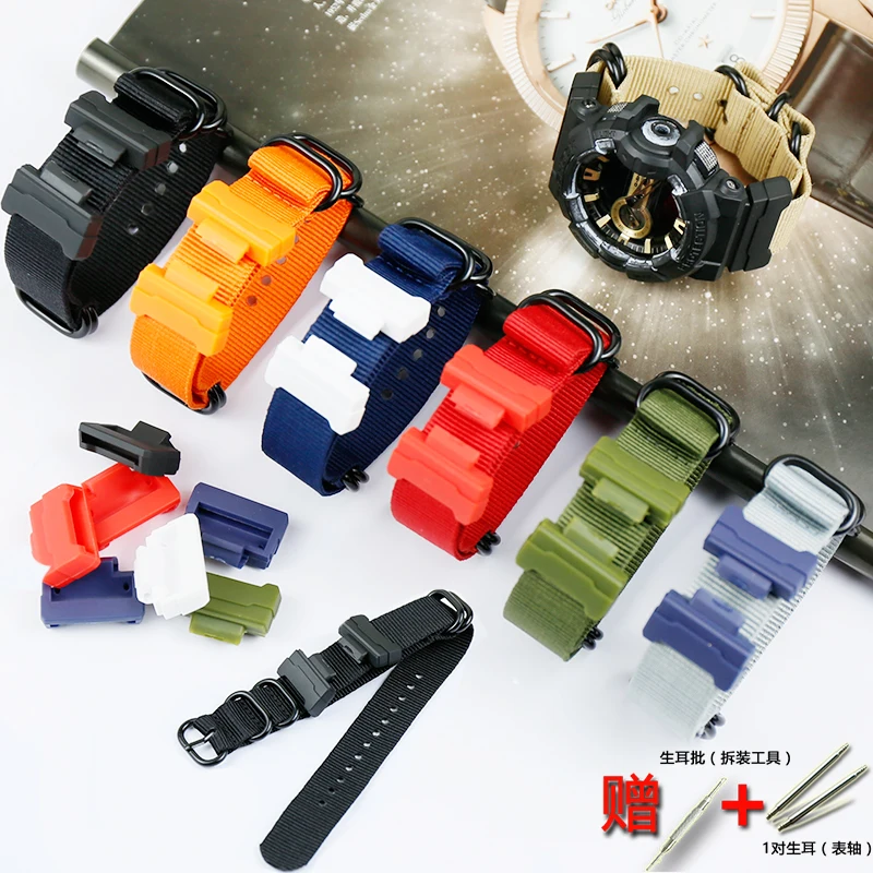 Ремешок нейлоновый для Casio аксессуары часов фоторазъем ремешок из смолы мужчин и