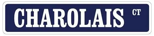 

Metal Signs,Road Street Sign,Thick Tinplate Print Poster,CHAROLAIS cow cattle livestock beef farmer farm novelty ,metal sign