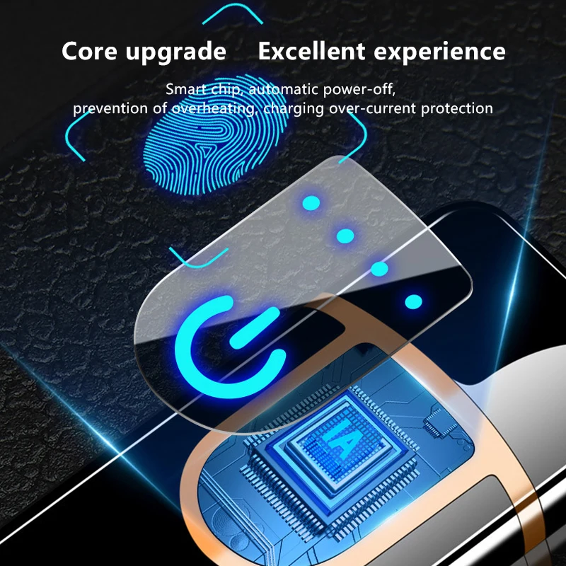 Аккумуляторная зажигалка для сигарет Классическая модная ветровка индукция AI USB