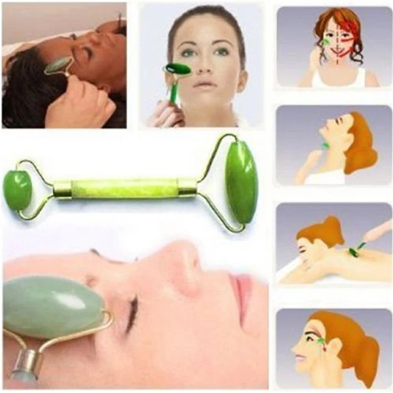 

Face Massage Roller Jade Facial Massager Body Eye Neck Massager Beauty Tool