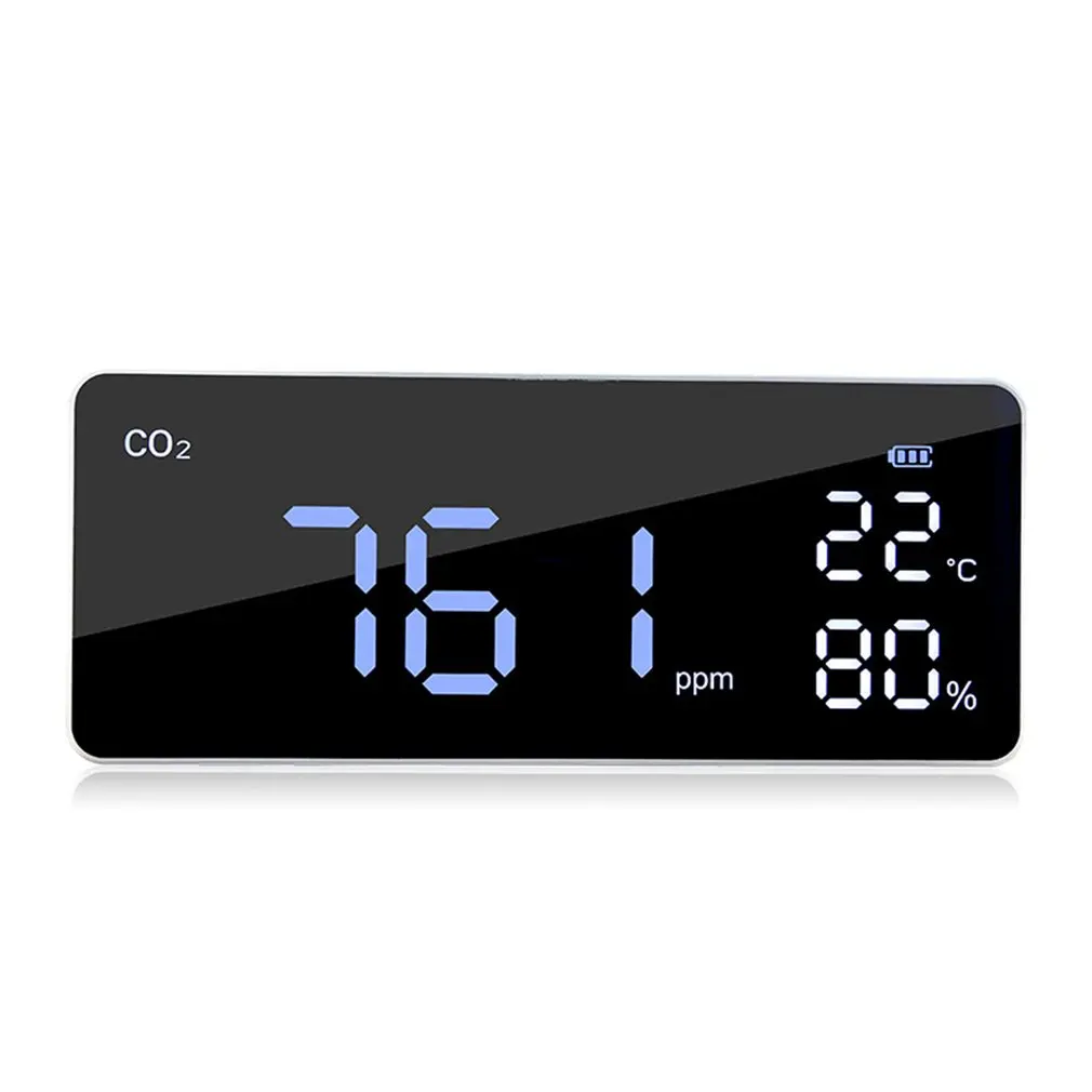 

Портативный датчик CO2 с ЖК-дисплеем, мини-детектор углекислого газа, контроль качества воздуха PPM