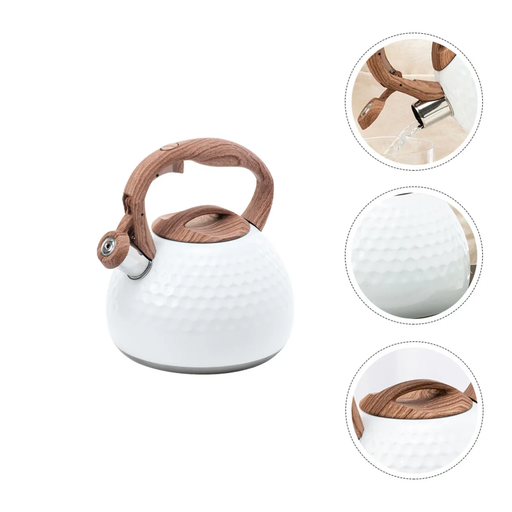 

1Pc 3L Whistling Teakettle Stainless Steel Water Kettle Portable Kettle