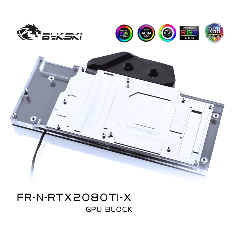 Bykski FR N RTX2080TI X водный блок бронежилет с цифровым термометром для основателя Nvida