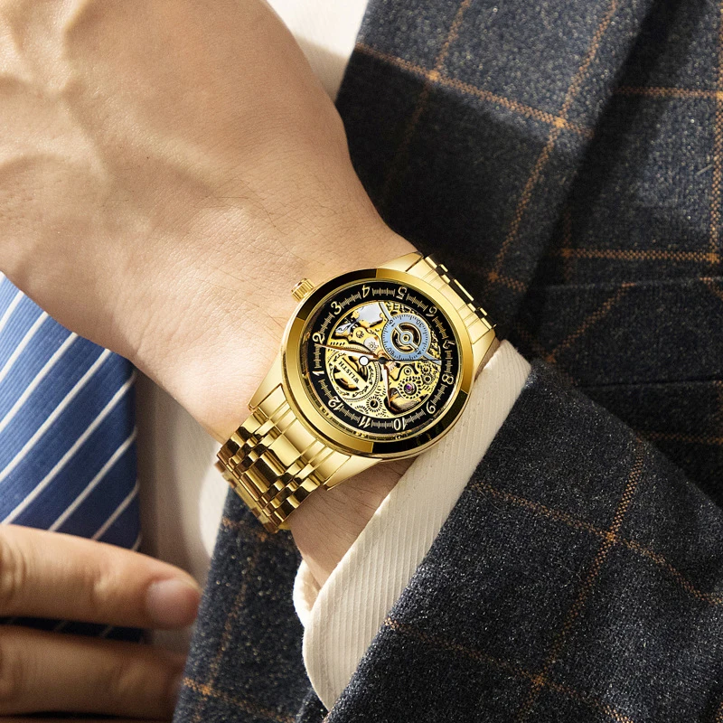 

NEW Men Watch Winner Watch Men Skeleton Automatic Mechanical Watch Gold Skeleton Vintage Man Watch Top Brand Luxury