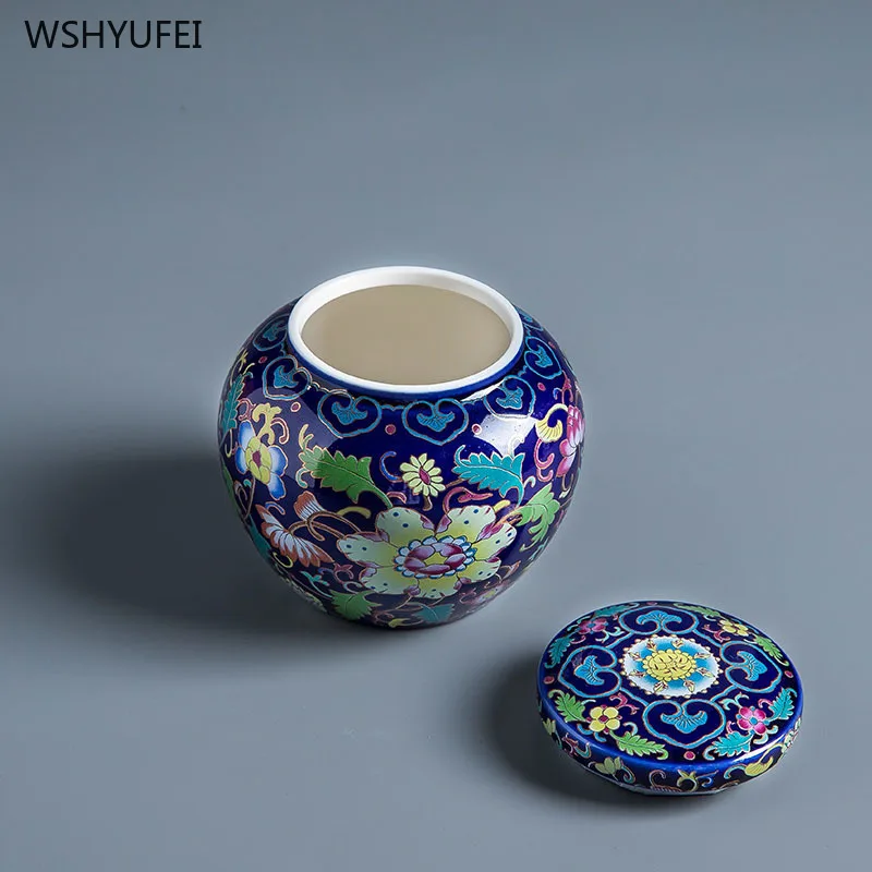 Чайные банки керамические мини герметичные чайный набор Цзиндэчжэнь аксессуары