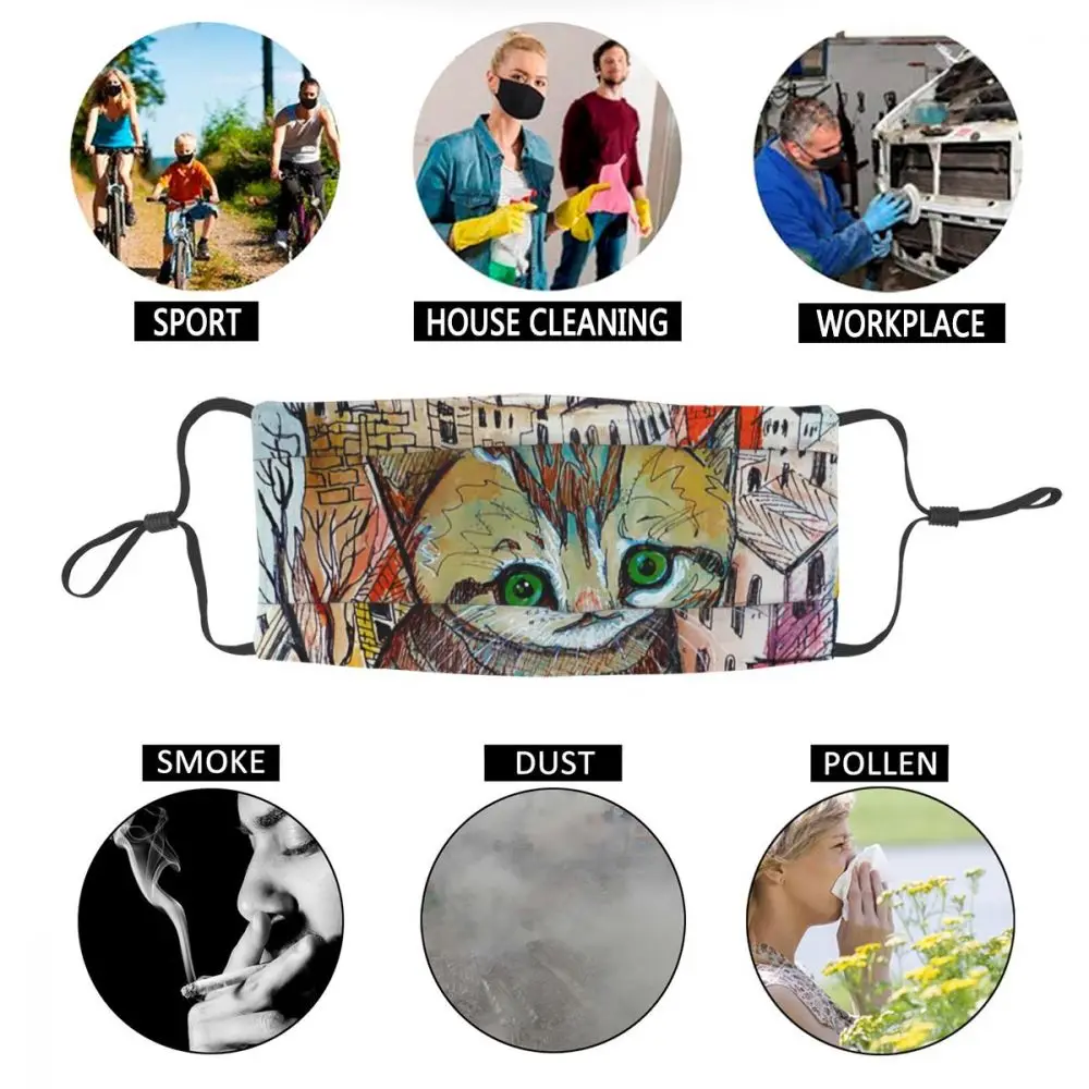 

Cat Non-Disposable Face Mask Adult Cute Animal Anti Dust Protection Cover Respirator Mouth Muffle
