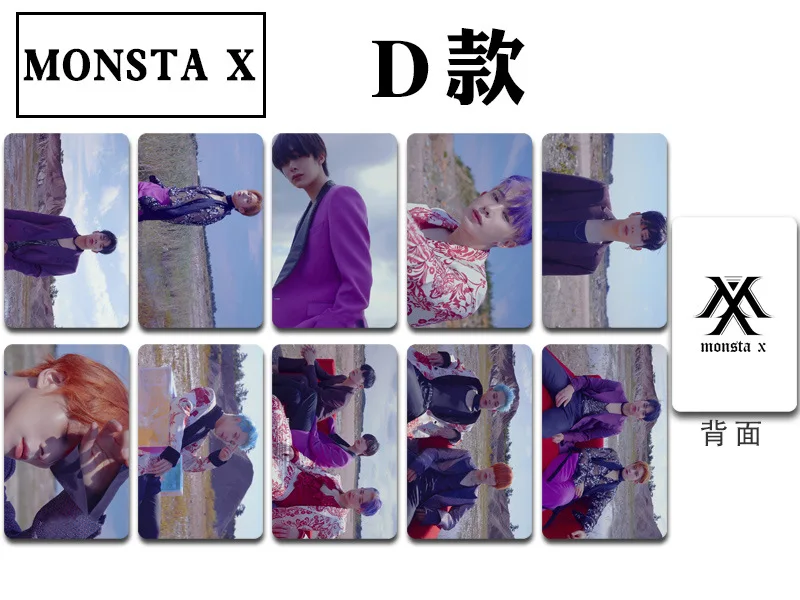 10 шт./компл. Kpop MONSTA X Фотокарта HD двухсторонняя печать Высокое качество Новый