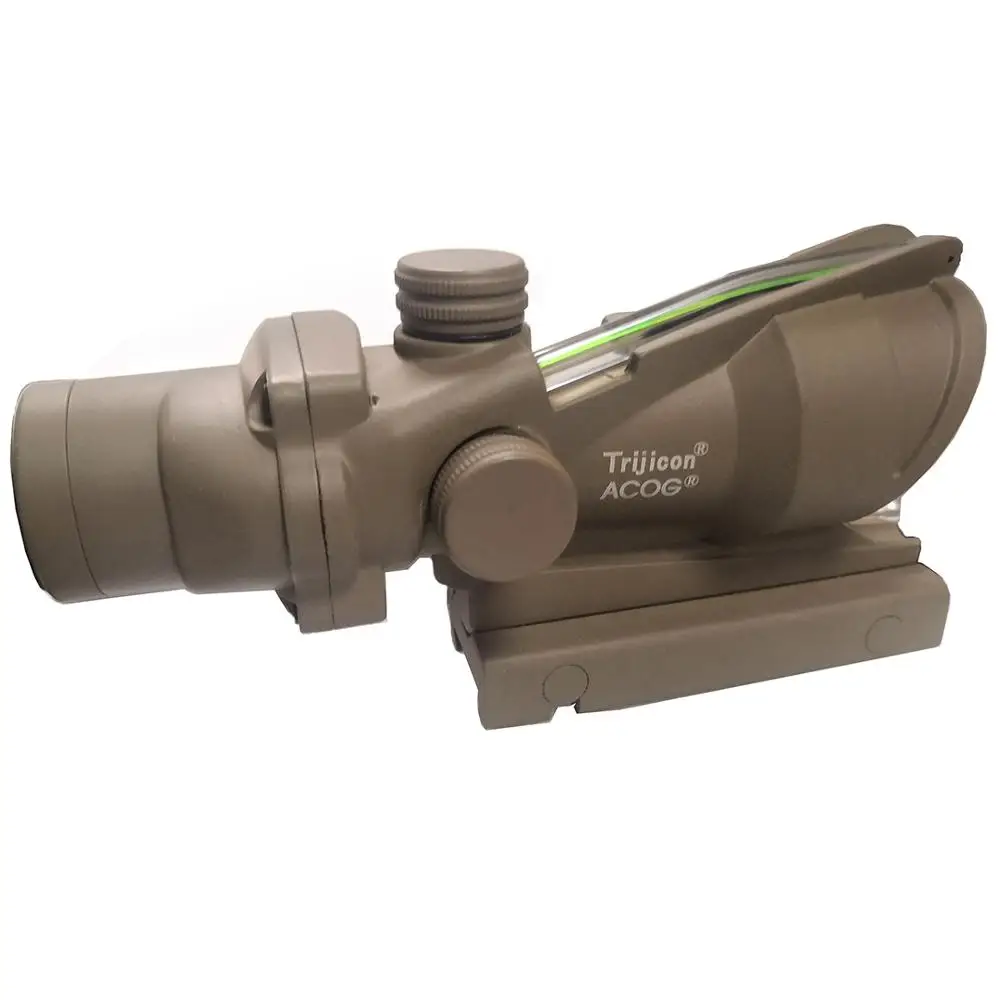 Оптический прицел песочного цвета оптика из настоящего волокна красный зеленый