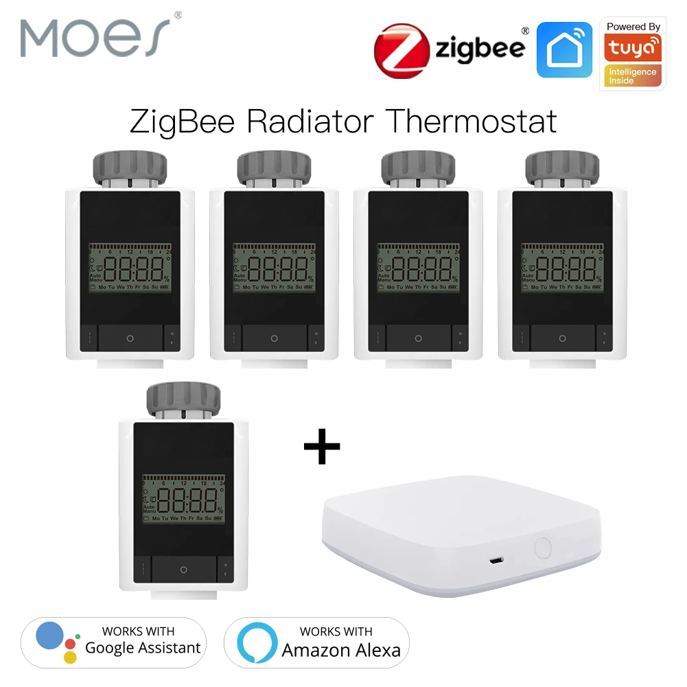 

Tuya ZigBee 3.0 Smart Thermostatic Radiator Valve Home Thermostat Heater TRV Voice Control with Alexa Google home Smart Life