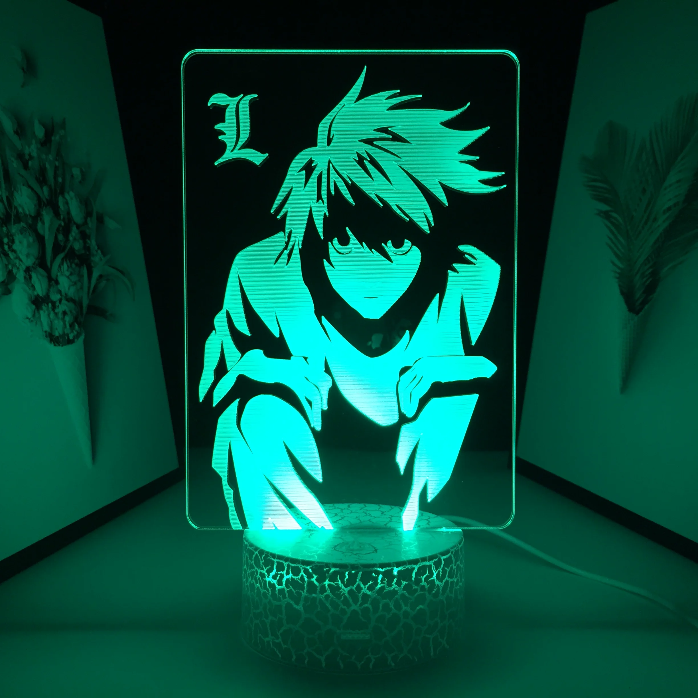

Аниме тетрадь смерти L Lawliet фигурка светодиодный ночсветильник для детской комнаты декор идея крутая детская спальня манга тетрадь смерти н...