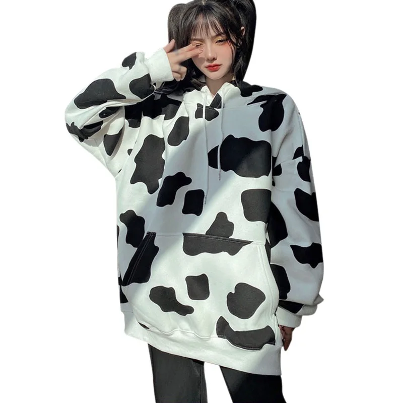 

Korean lazy top Sweatshirt Men And Women Harajuku Hooded StudentRetro Sweater