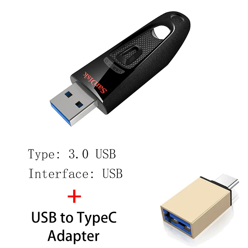 Sandisk USB 3,0 флеш-накопитель 128 Гб 64 ГБ 32 ГБ 256 ГБ USB флеш-накопитель 32 64 128 16 ГБ флеш-накопитель USB флеш-накопитель диск на ключ памяти - Цвет: CZ48 B