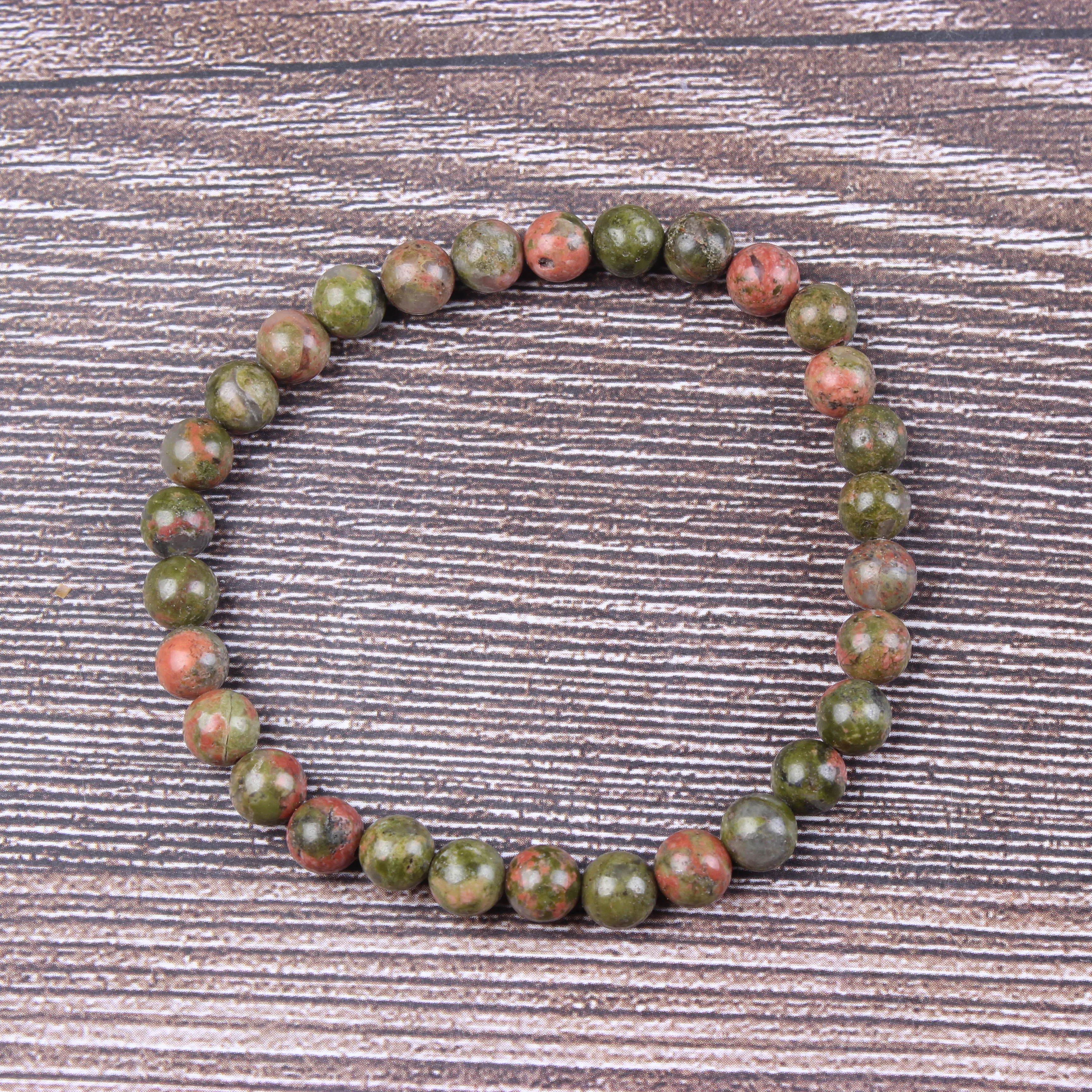 

Fashion jewelry 6 / 8 / 10mm miscellaneous stone bracelet natural jewelry beads are suitable for men's and women's accessories