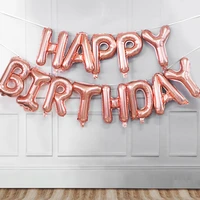 happy birthday balloons party supplies decoration letter helium foil balloons globos balony banner baby shower latex balloons