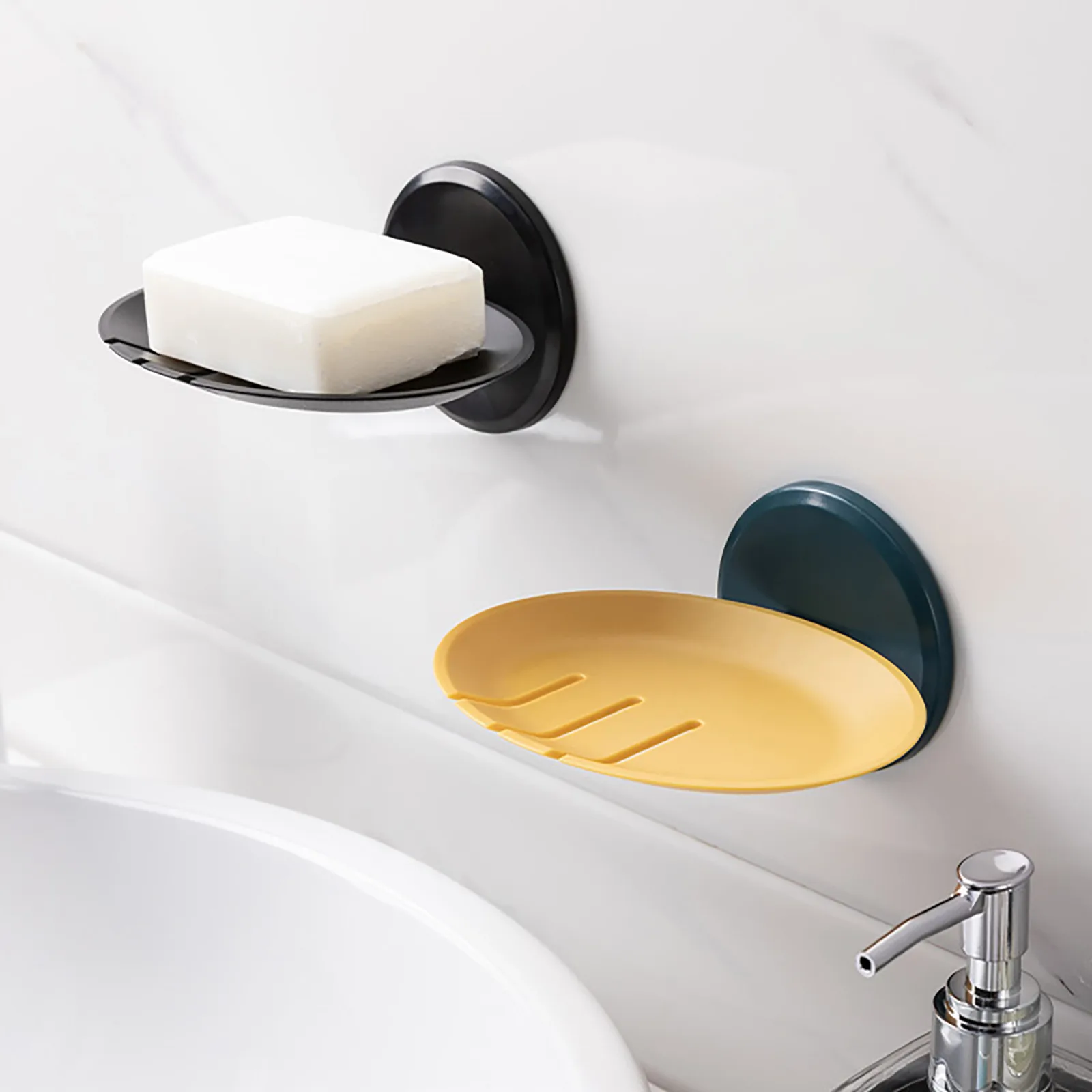 

1PC Perforated Soap Dispenser Bathroom Soap Dish Wall-mounted Shelf Storage Saver Shower Organization Bathroom Accessories #M