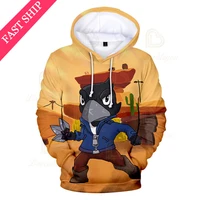 thin hoodie crow spike max browlers anime star and mortis hoodie birthday gift boys girls 3d primo shelly hoodie kids game