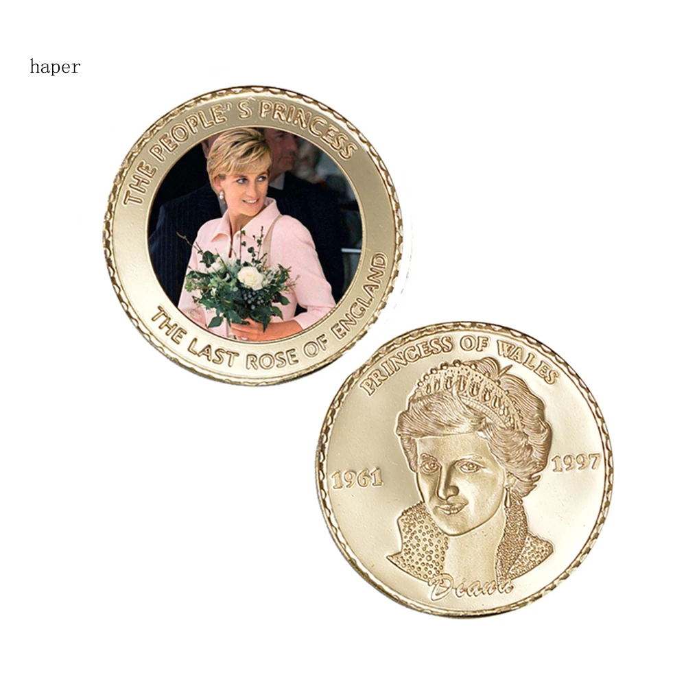 8 шт./лот Высокое качество 24k принцессы Уэльской позолоченные металлические