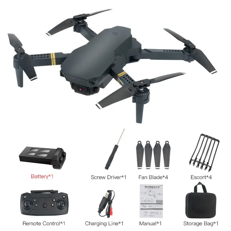 

E50 FPV Drones With Camera 4k 1080P HD Foldable Dron RC Quadcopter Altitude Hold Mode High Quality Drone Toys For Boy Quadcopter