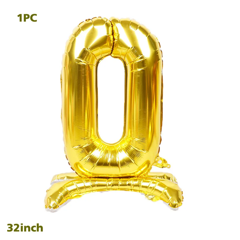

32 inch standing digital aluminum balloon 0-9 digital party decoration one year birthday holiday decoration can be wholesale