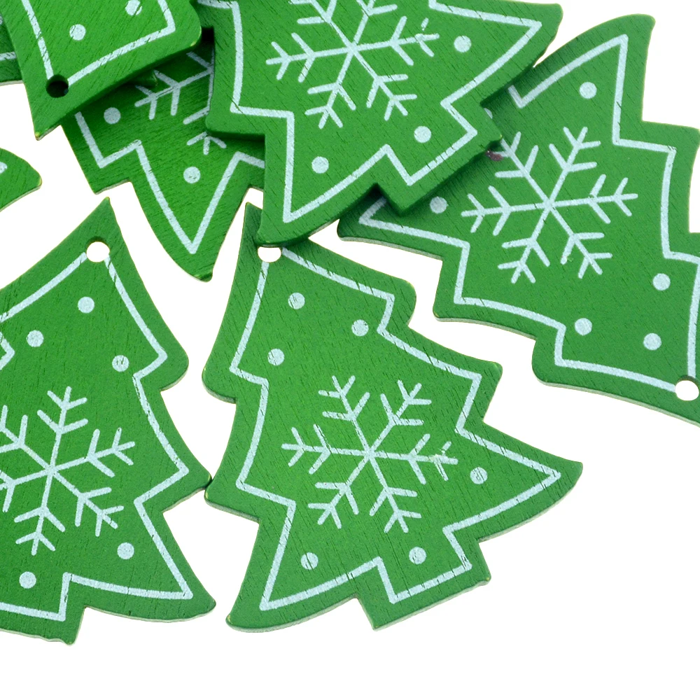 10 шт. Новогоднее Елочное украшение деревянные подвесные Подвески подарки