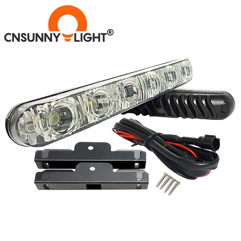 Набор светодиодных ДХО CNSUNNYLIGHT дневные ходовые огни водонепроницаемые 6