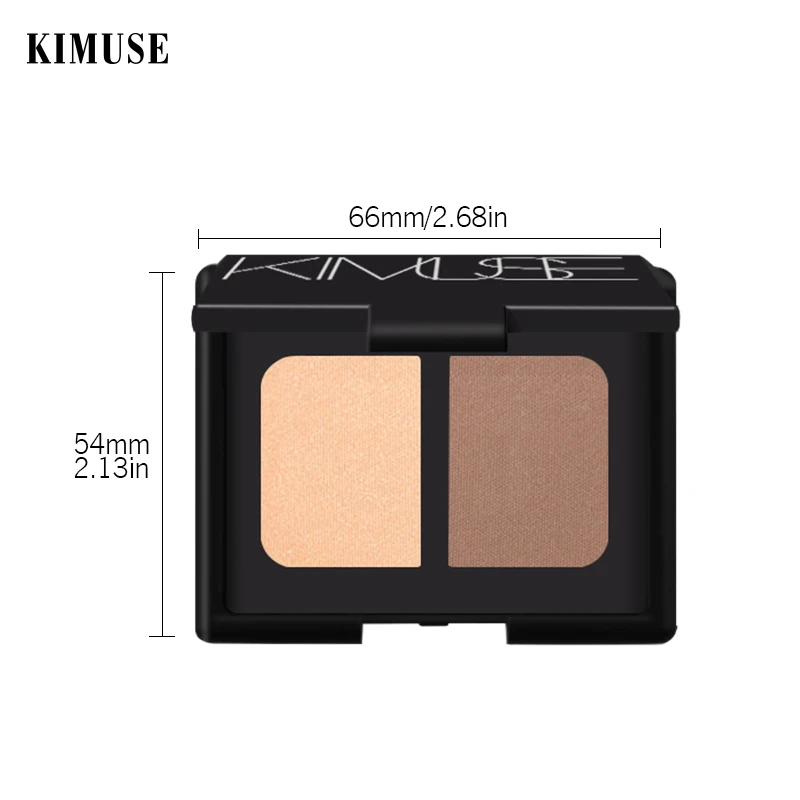 KIMUSE 2 цвета хайлайтер контур бронзер Макияж Маркер затенения порошок Палитра