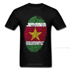 Мужская футболка с флагом Суринама, черная винтажная хипстерская футболка с отпечатком пальца