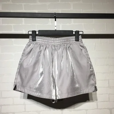 silver Шорты розовые бархатные короткие feminino модные сексуальные облегающие спортивные фланелевые короткие брюки Mujer мягкие обтягивающие шорты женские - Цвет: silver
