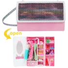 Высококачественный милый розовый Кукольный гардероб, подвижная Портативная сумка, кукольный домик, DIY мини-мебель, аксессуары для кукол Барби, игрушки