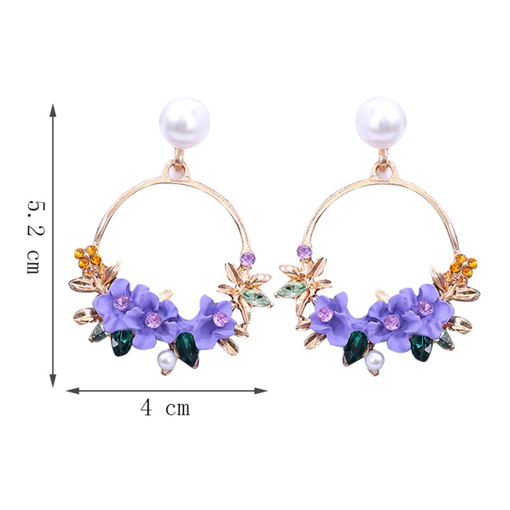 Популярные модные милые серьги в виде розовых цветов для женщин и девушек