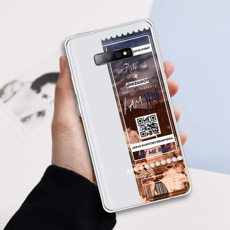 

Stray Kids Air tickets Design Phone Case Transparent For Samsung Galaxy A 71 21s S note 8 9 10 plus 20 ultra
